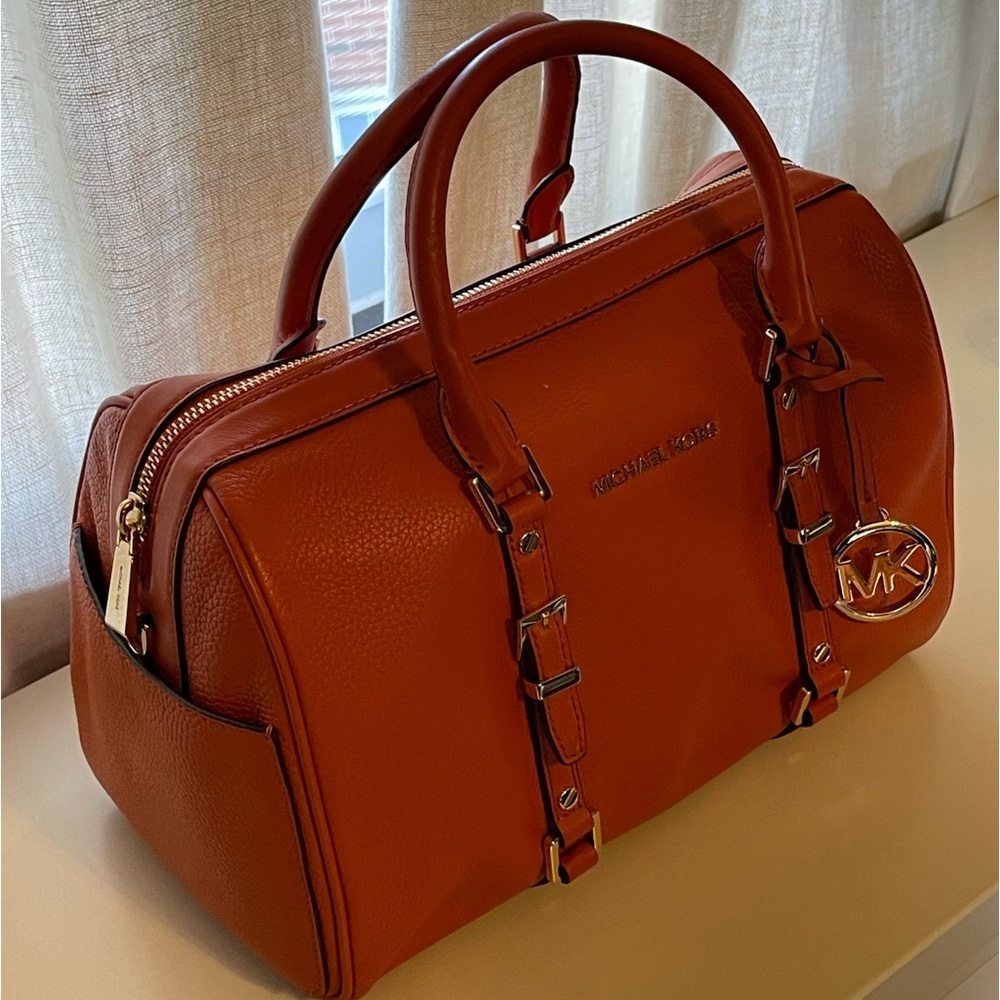 Michael Kors Bedford Legacy Leather Satchel, Burnt Orange